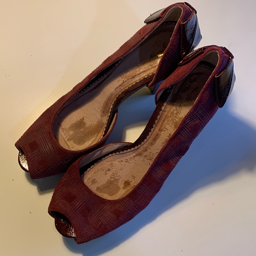 Miss Albright Burgundy Heels with Bow